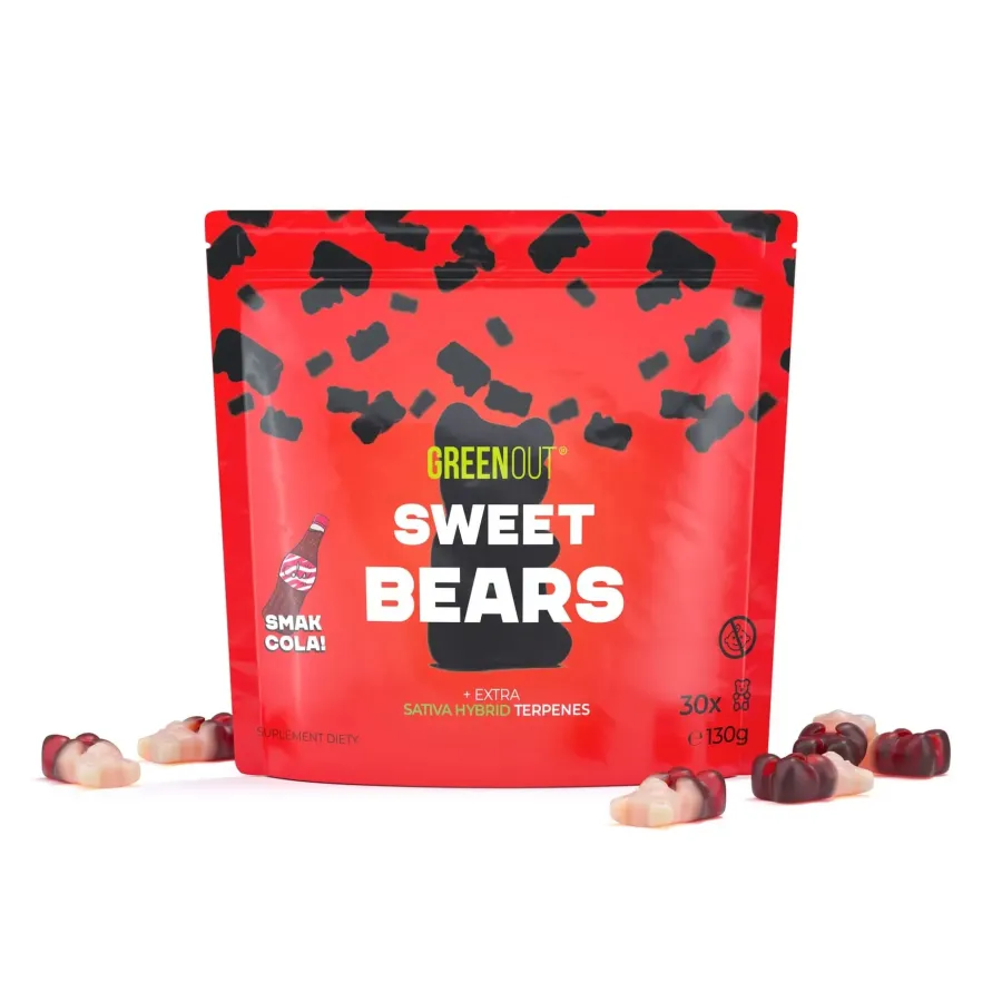 Жувальні цукерки з конопель Green Out® Sweet Bears Cola