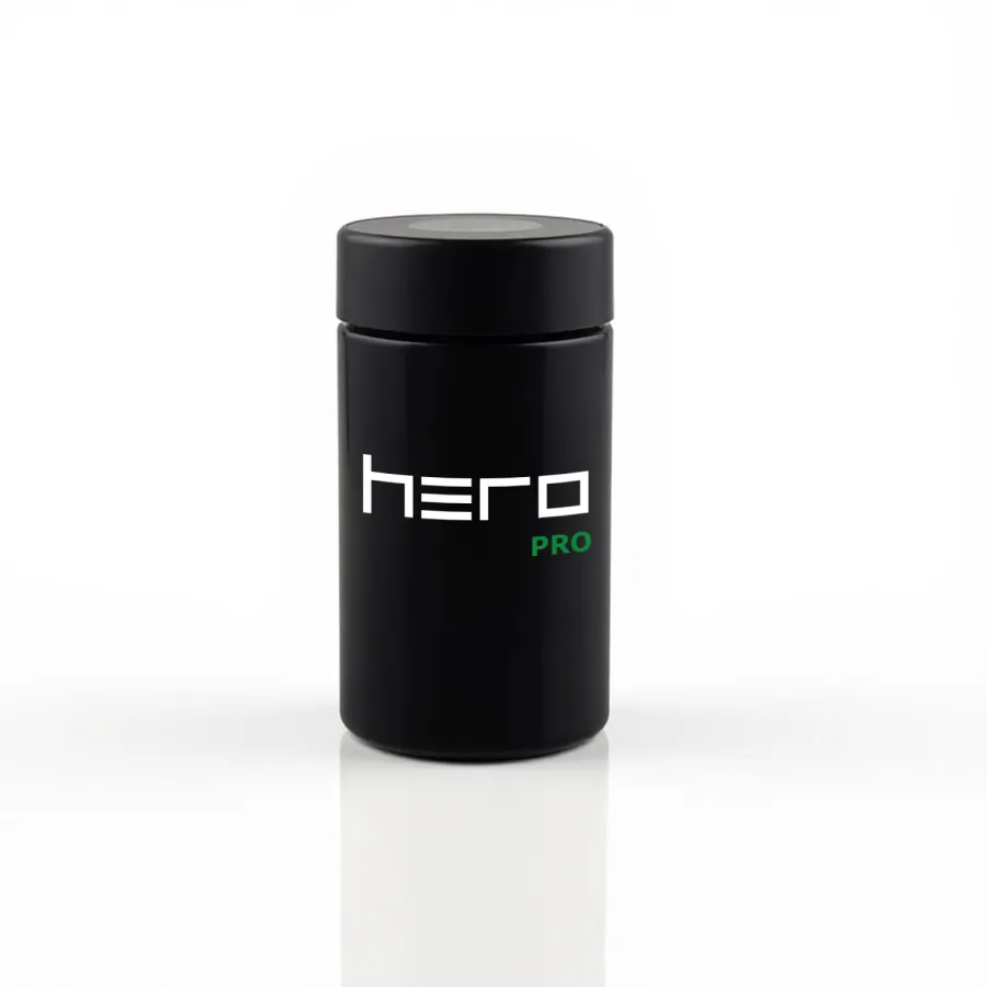 Glass Odorless Container with Hygrometer 150ml HERO PRO