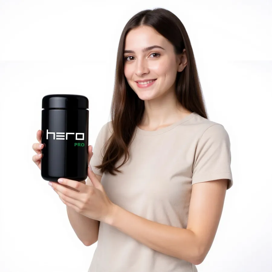 Glass unscented container with hygrometer 400ml HERO PRO