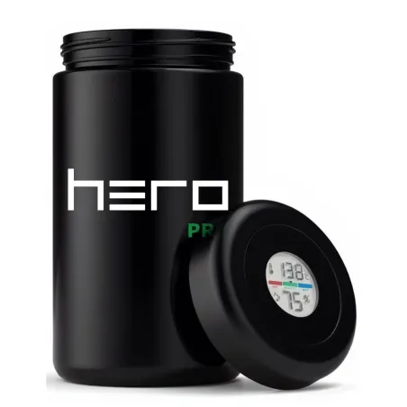 Скляний контейнер без запаху з гігрометром 2000мл HERO PRO Скляний контейнер без запаху з гігрометром 2000мл HERO PRO