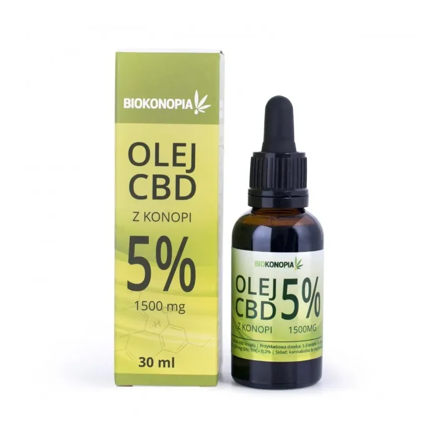 Olej CBD konopny 5% CBD 30ml